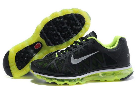 Mens & Womens (unisex) Nike Air Max 2011 Black Fluorescent Green Inexpensive